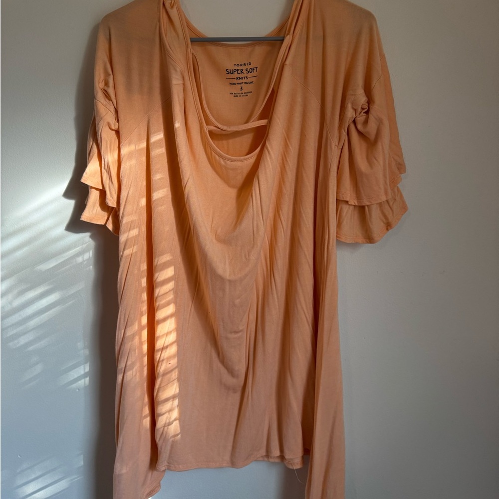 Torrid Soft Peach Short Sleeve Top